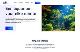 Screenshot van ons project voor Website met CMS voor Pro Aqua