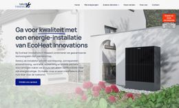 Screenshot van ons project voor Moderne website voor EcoHeat Innovations